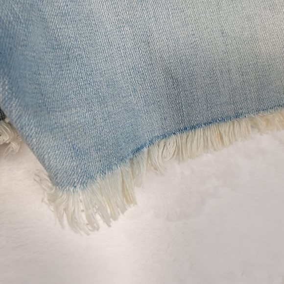 Pookie Loves Sebastian Cut Off Denim Shorts in Blue, Size M - Picture 9 of 11